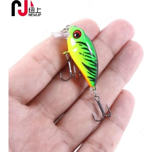 NEWUP 1PCS mini Crank Hard Bait fat fish 4cm/3.5g High Quality Japan fishing tackle Swimming diving 0.2-0.5m