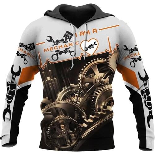 New Fashion Mens Clothing I am a Mechanic 3D Full Printing Hoodie Unisex Harajuku Casual Jacket