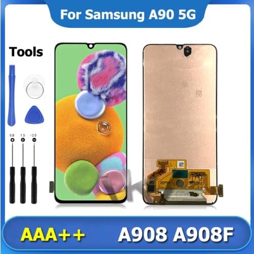 A90 5G LCD Display For Samsung Galaxy A908 Touch Screen Digitizer High Quality Super Amoled Pantalla Repair Screen Replacement