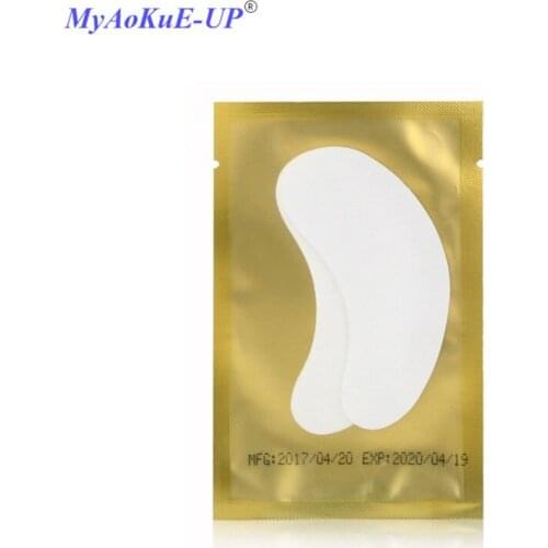 Eyelash patches gel eye pads 100 pairs under eye pads for eyelash extension lint free makeup tools eyelashes paper patches