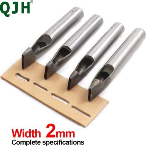 Durable Leather Hole Drilling Leather Craft Puncher Rectangle Hollow Punch Steel Cutter Chisel DIY Leather Craft Tools