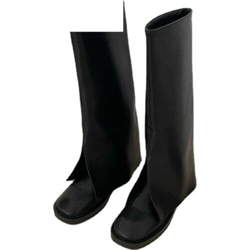 Knee High Boots Durable Fashion Women Fashion Low -Heeled Boots Knee-high Boot for Women Botte Femme Wonderful