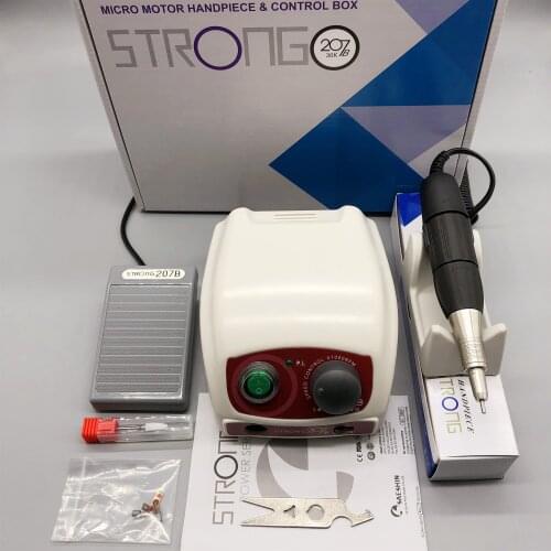 STRONG 210 102 35000RPM micro motor phone and STRONG 207B control box electric nail drill manicure professional nail polisher