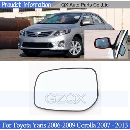 CAPQX Rearview Mirror Glass Lens For Toyota Yaris 2006-2009 Corolla 2007 - 2013 Side Mirror Lens With blind spot light Heating