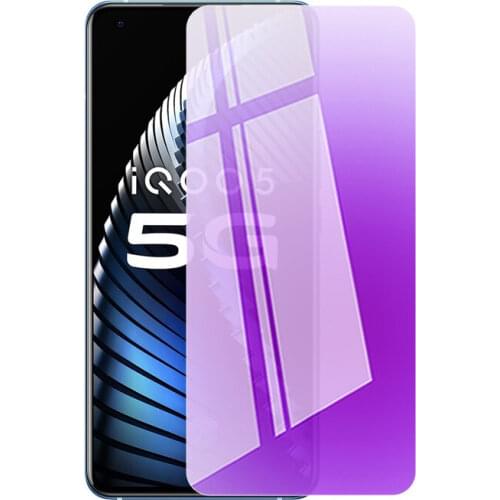 For VIVO IQOO 7 Tempered Glass Screen Protector For VIVO IQOO 7 LEGEND Z3 IQOO7 Anti Blue Full Cover Protective Glass