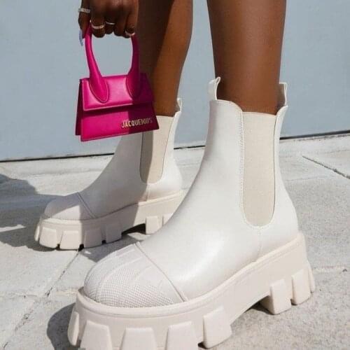 Women Black Ankle Boots Spring Autumn Stretch Fabric Platform Wedges Heel Sock Boots Woman Fashion High heels Zapatos De Mujer