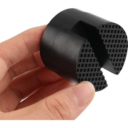 1Pc5cm Universal Durable Slotted Frame Blocks Rail Floor Jack Guard Adapter Rubber Pads Car Accessorizes For Pinch Weld Side