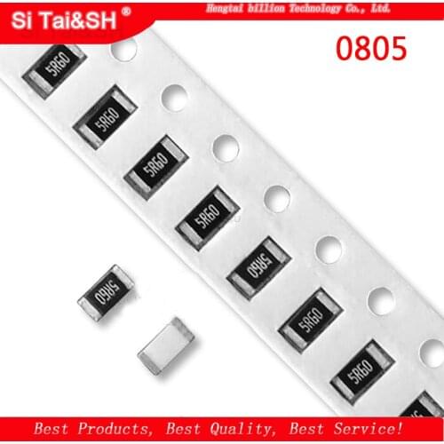 100Pcs 0805 SMD 1/8W 0R ~ 10M chip resistor 0 10R 100R 220R 330R 470R 1K 4.7K 10K 47K 100K 0 10 100 330 470 ohm