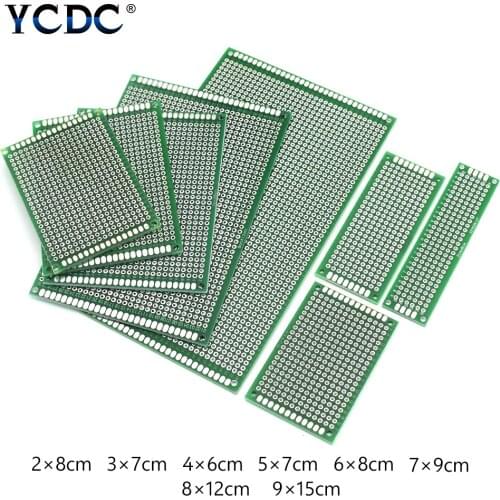 10x Double Side Prototype PCB Universal Printed Circuit Board Protoboard 8x12cm 7x9cm 6x8cm 5x7cm 4x6cm 3x7cm 2x8cm For Arduino