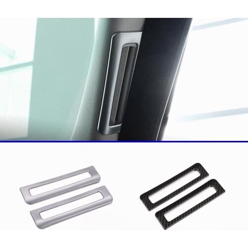 2pcs For Jaguar XE XF XFL 2016 Interior Accessories A Pillar Air Outlet Cover Trim Sticker