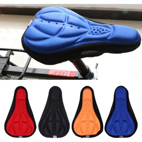3D Soft Cycling Bicycle Bike Seat Cover Cushion Bicycle Saddle Cushion Soft Thickened Fly Riding Cycling Accessory 4 Colors