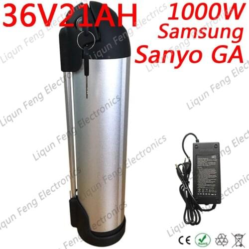 1000W 36V 21AH Electric Bicycle Battery 36V 20AH Lithium ion Battery 36Volt 21AH Ebike Battery Use Sanyo/ Samsung Cell Free Duty