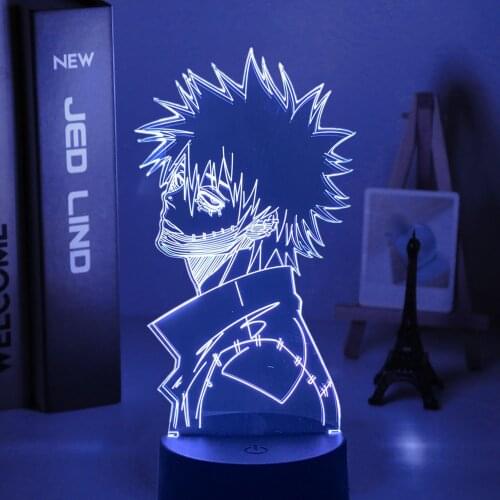 Acrylic 3d Lamp Anime My Hero Academia Dabi Led Light for Bedroom Decor Cool Manga Gift for Him Rgb Colorful Night Light Dabi