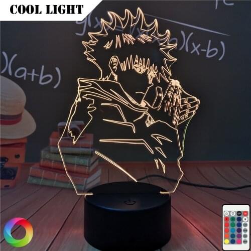 Anime Lamp Megumi Fushiguro 3D cool Light Jujutsu Kaisen Led Night Light for Birthday Gift Jujutsu Kaisen Megumi Fushiguro Lamp