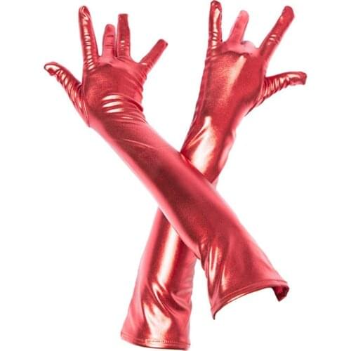 BDSM Bondage Patent Leather Exotic Gloves Adult Sex Accessories Vintage Long Sleeve Flirting Glove Erotic Sex Toys for Women