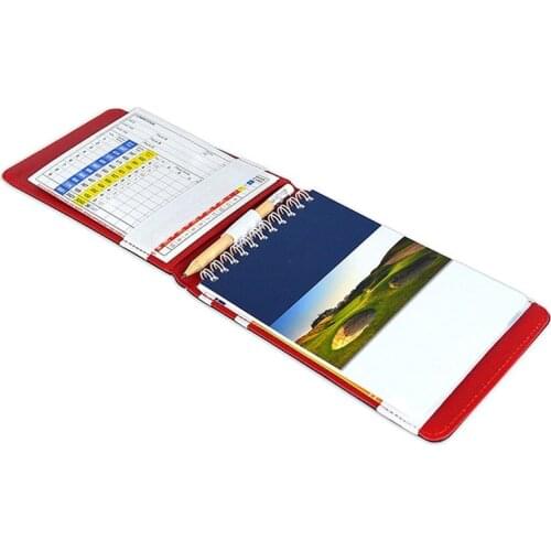 1set PU Golf Scorecard Holder Keeper Golf Score Book Cover Pocketbook Scoring With 2 Golf Score Cards & 1 Pencil &1 Cover