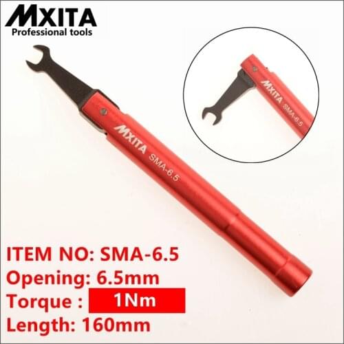 MXITA SSMA torque wrench RF connector opening 6.5MM electrommunication Coax Adapter convertor Straight goldplated spanner