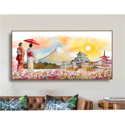 Diy 5d diamond painting japanese beauty girl full square rounddrill diamond embroidery portrait woman cross stitch mosaicZP-3630