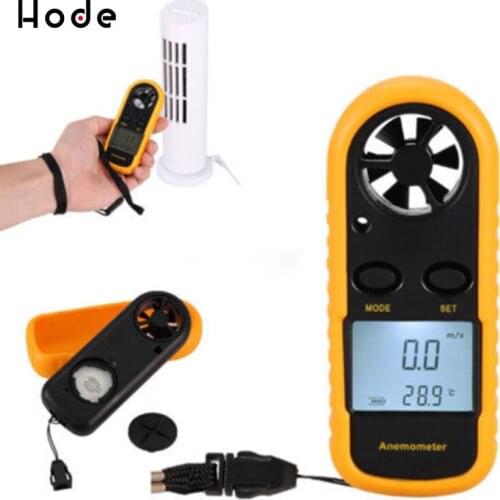 GM816 Digital LCD display Sport Anemometer Wind Speed Meter Anemometro Air Guage Temperature LCD Backlight Display