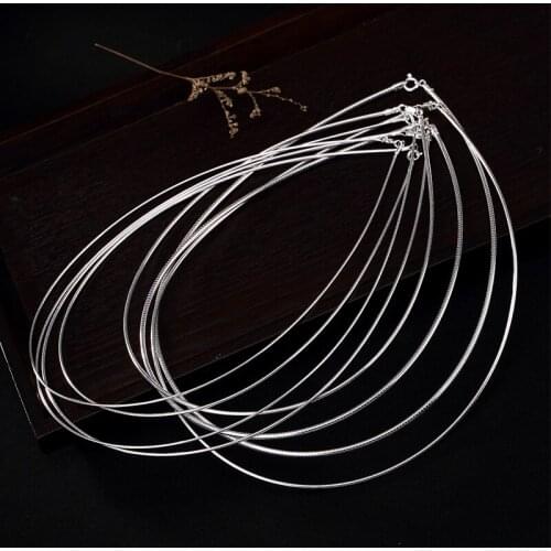 Baifuming s925 sterling silver snake bone soft collar ring simple womens all-match fashion short necklace