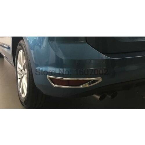 For Volkswagen VW Touran 2016 2017 ABS Chrome Front + Rear Fog Light Lamp Cover Frame Trim Set