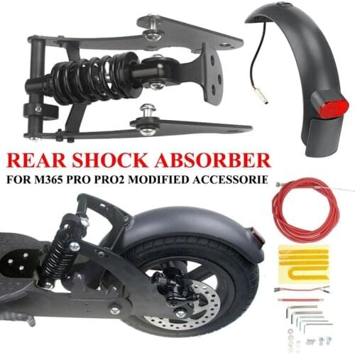 For Xiaomi M365 Pro Pro2 Rear Shock Absorber Aluminum Rear Suspension Fork Kits Electric Scooter Modified Accessories