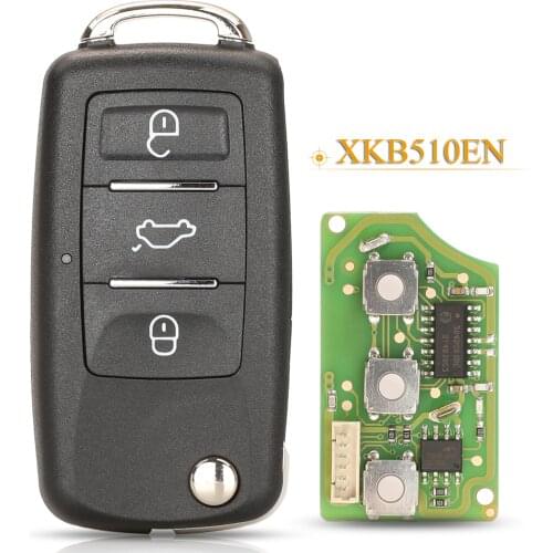 Kutery 3 Buttons XKB510EN Xhorse Wire Universal Remote Key For B5 Type English Version No Transpponder Chip
