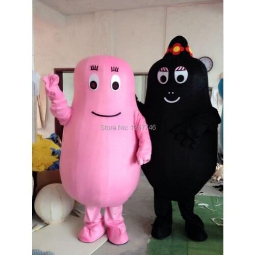 Best price pink BarbaPapa mascot costume lovely beard papa adult Mascotte cartoon character suit EMS free shipping