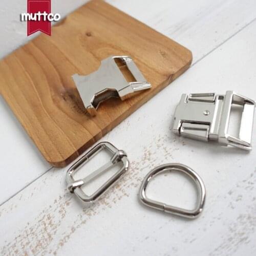Metal buckle+adjust buckle+D ring)DIY Dog Collar Silver 2.5cm diy emboitement zinc alloy buckle adjust buckles TZ-006