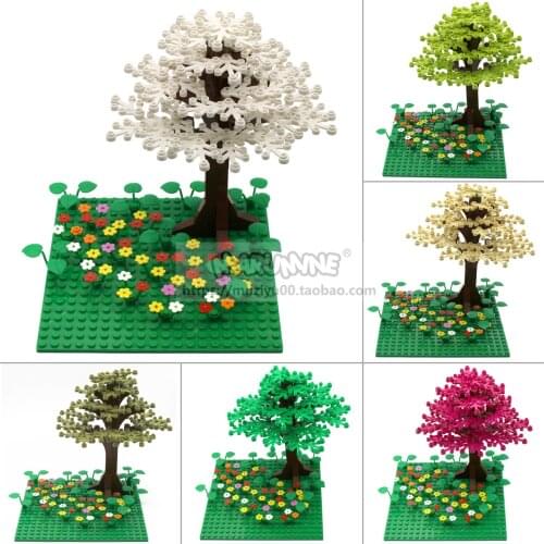 MOC 90pcs City Creator Tree Twigs Plants Model Building Blocks DIY Assembly Bricks Educational Toys for children Christmas gifts