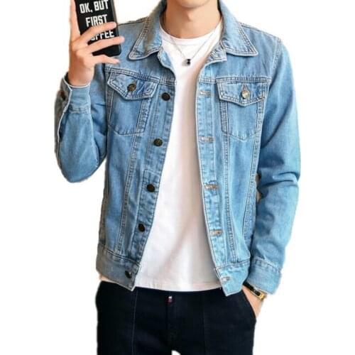 Denim Jacket Men Slim Fashion Streetwear Jeans Casacos Masculino Coats Couple Young Students Hip Hop Motorcycle Jackets Blusas
