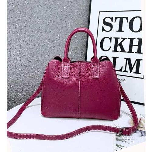 New European and American Leather Womens bag in autumn and winter 2020