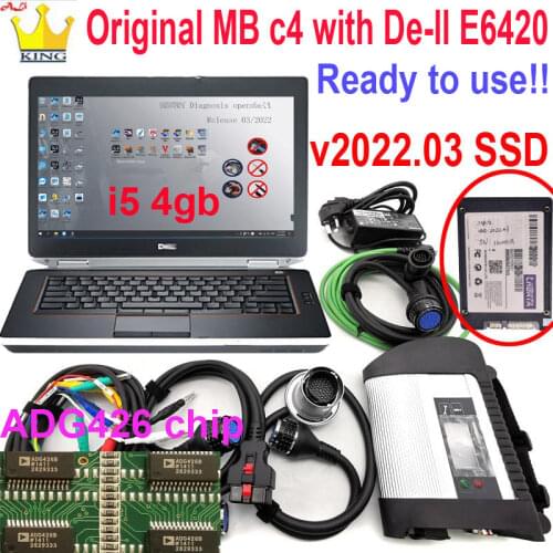 Mb Star C4 SD Connect c4 wifi full Software Multiplexer ADG426 with ssd laptop D630 DE-LL Car Diagnostic Scan Tool programmer