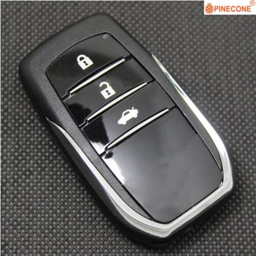 PINECONE for TOYOTA CAMRY CROWN FORTUNER HIGHLANDER PRADO RAV4 Key Case 3 Buttons Uncut Blade Replace Remote Car Key Fob Shell