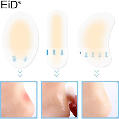 EID 4pcs Anti wear Rear Heel Pads Rubber coating Hydrogels Protect Heel Relieve water vacuole Prevent wear Gel Heel sticker