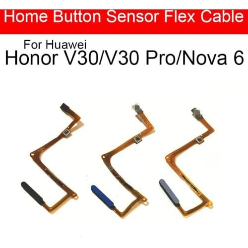 Fingerprint Scanner Touch ID Sensor Flex Cable For Huawei Honor V30/V30 Pro/Nova 6 Home Button Return Key Flex Cable Replacement
