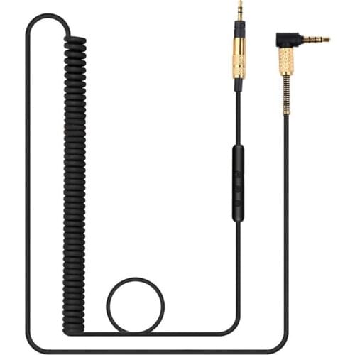 Replacement Spring Coiled OFC Aux Cable Extension Cord Wire For Sennheiser Momentum 3.0 2.0 1.0 3 2 1 HD1 Over On Ear Headphones