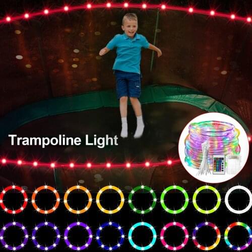 Trampoline Light Remote Control Trampoline Rim LED Light 16 Color Change Waterproof Night LED Lamp For 12Ft 10Ft Trampoline