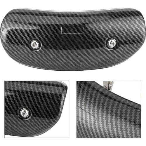 Carbon Fiber Universal Motorcycle Exhaust Middle Pipe Heat Shield Guards Cover
