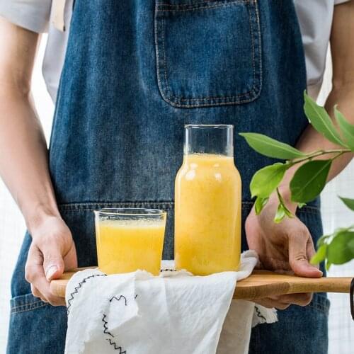 High quality heat resistant glass kettle with 1pcs cup,transparent teapot creative milk cup simple juice cup water bottle mug