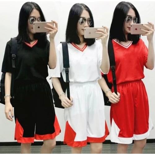 Women Short Sleeve Basketball Jerseys Shorts, Womens Cheap Custom Basketball Athletic Wear uniform, Girl Team Training Suits Kit