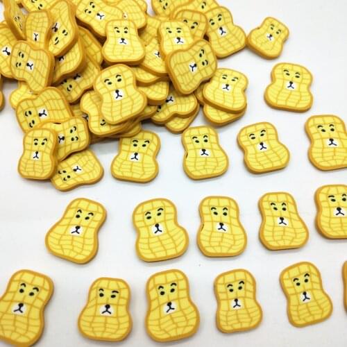 20g/lot 15mm Nuts Shell Polymer Clay for DIY Crafts Cute plastic Fruit klei Mud Particles