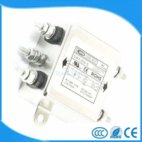20A CW3-20A-S Noise Suppressor Power EMI Filter AC 115/250V