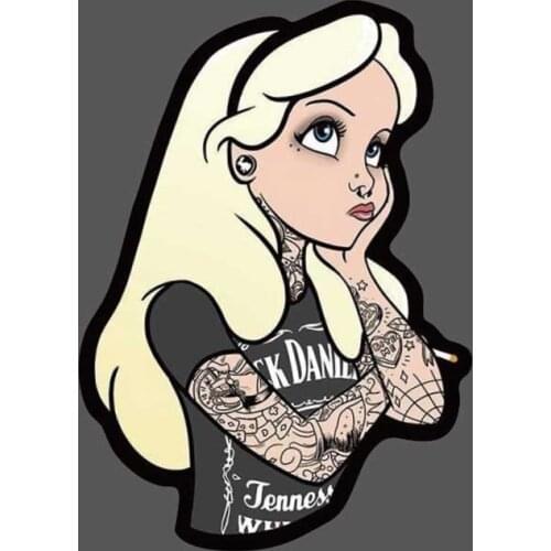 5 Pcs/Lot Tattoo girl Graffiti Stickers Bomb Waterproof DIY Skateboard Luggage Laptop Water Bottle Guitar Fridge Car Decals Pack