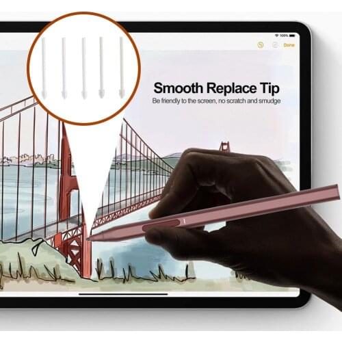 5Pcs Touch Stylus Tips Nibs with Metal Clip White Black for Samsung Galaxy Tab S6 T860 T865/S6 Lite Series Stylus S Pen