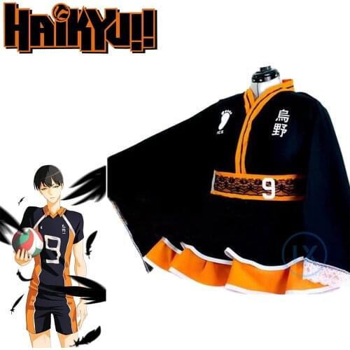Anime Haikyuu Cosplay Costume Haikyuu 9 Tobio Kageyama Lolita Kimono Dress Full Sets Custom Made Female Halloween Gift
