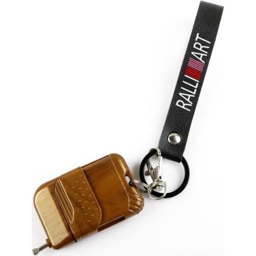 Car Keychain Artificial Leather Rope PU Key chain for mitsubishi RalliArt pajero lancer asx outlander Car Key ring Accessories