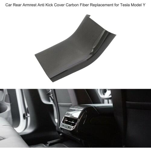 Car Rear Armrest Anti Kick Cover Carbon Fiber for Tesla Model Y car styling