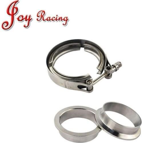 Free shipping 2.5" 2.75" 3" 3.25" 3.5" 3.75" 4" 4.5" 5" 6" 304 Steel Stainless Flat Flange Type Exhaust V Band Clamp Flange Kit