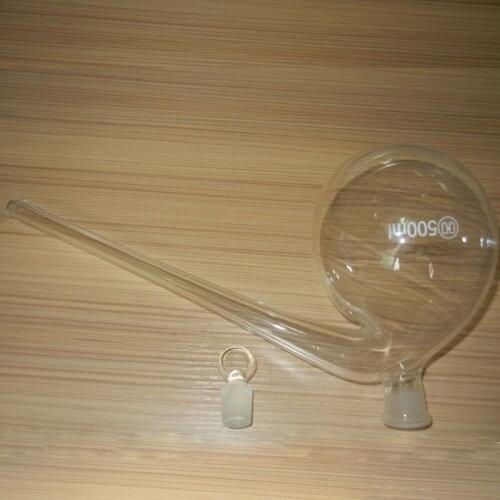 Free shipping, 500ML lab glass retort